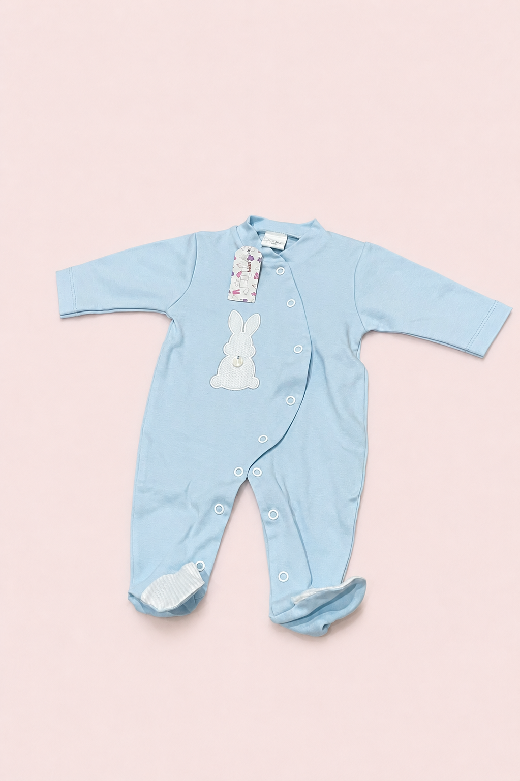 Babygrow Algodão Coelho com Pompom