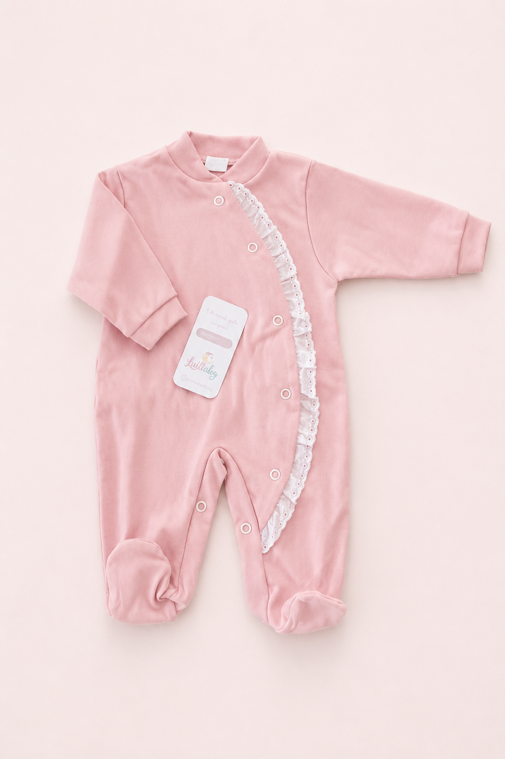Babygrow algodão com renda