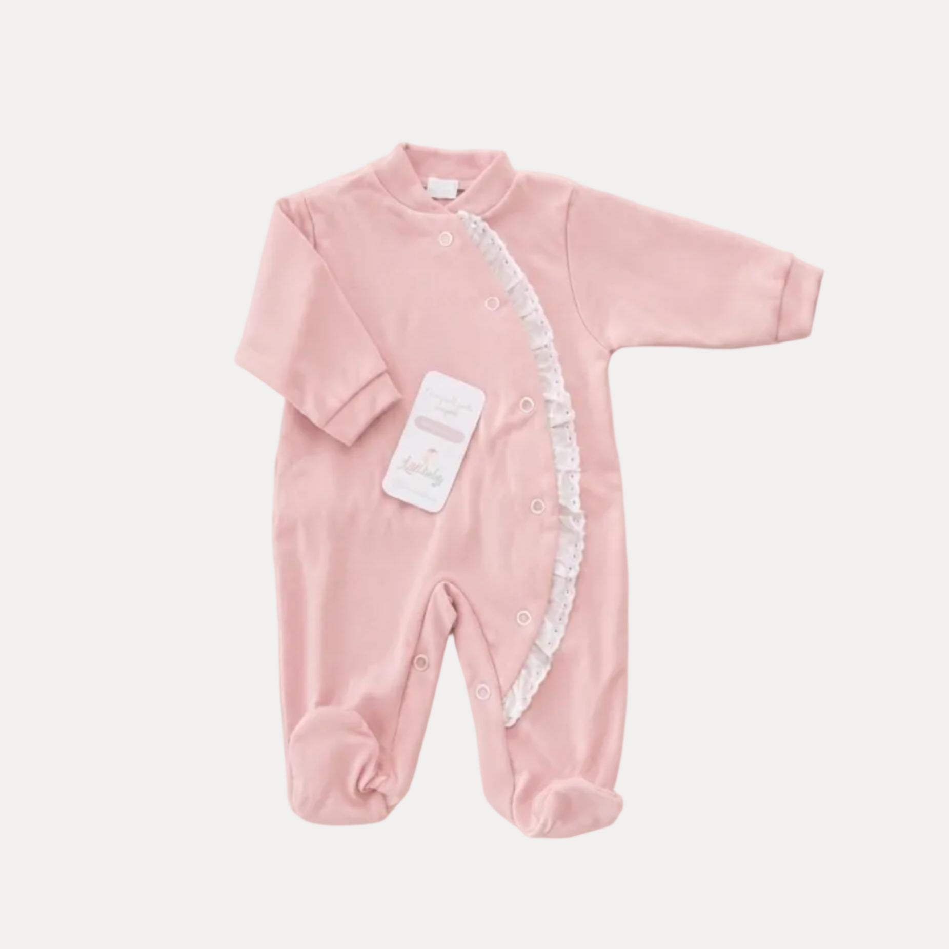 Babygrow algodão com renda