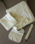Conjunto estampado com renda