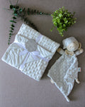 Conjunto manta + doudou urso