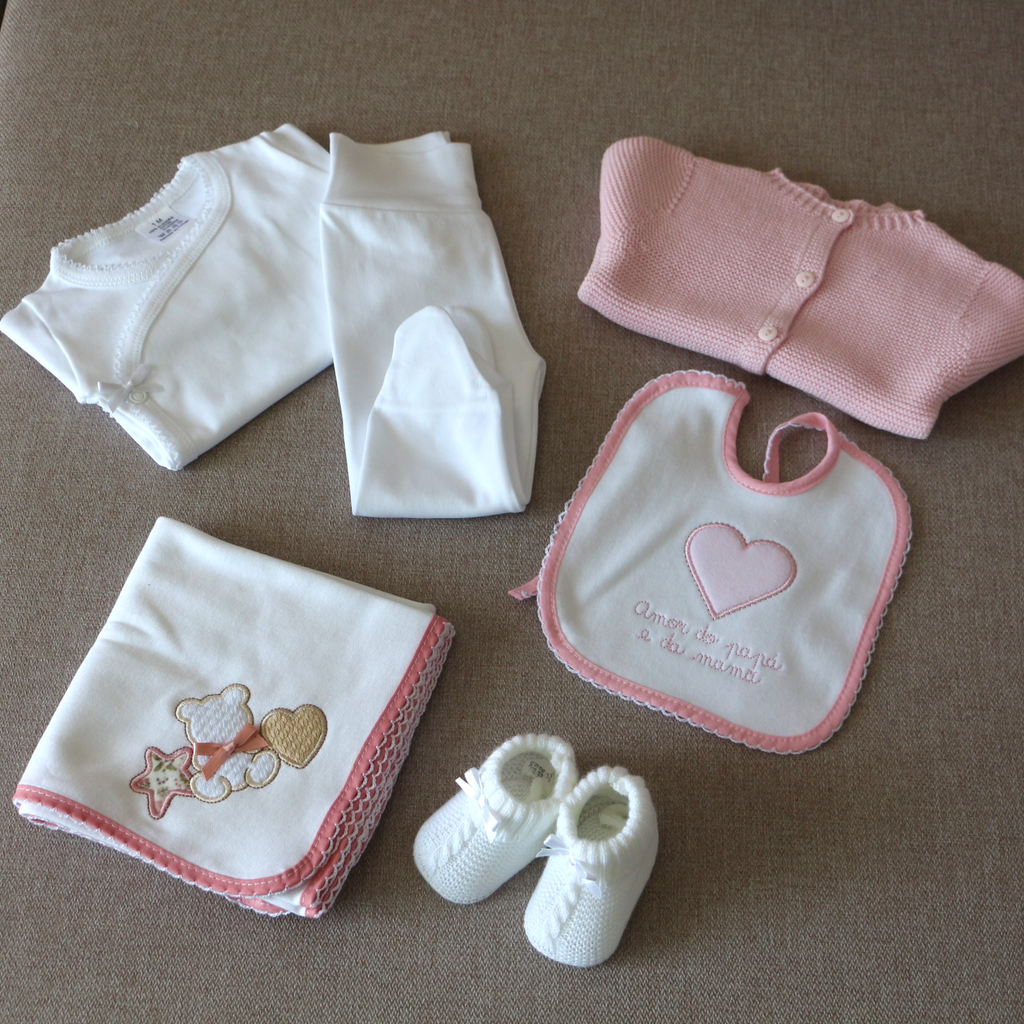 Lullaby box - Rosa claro - 6 artigos