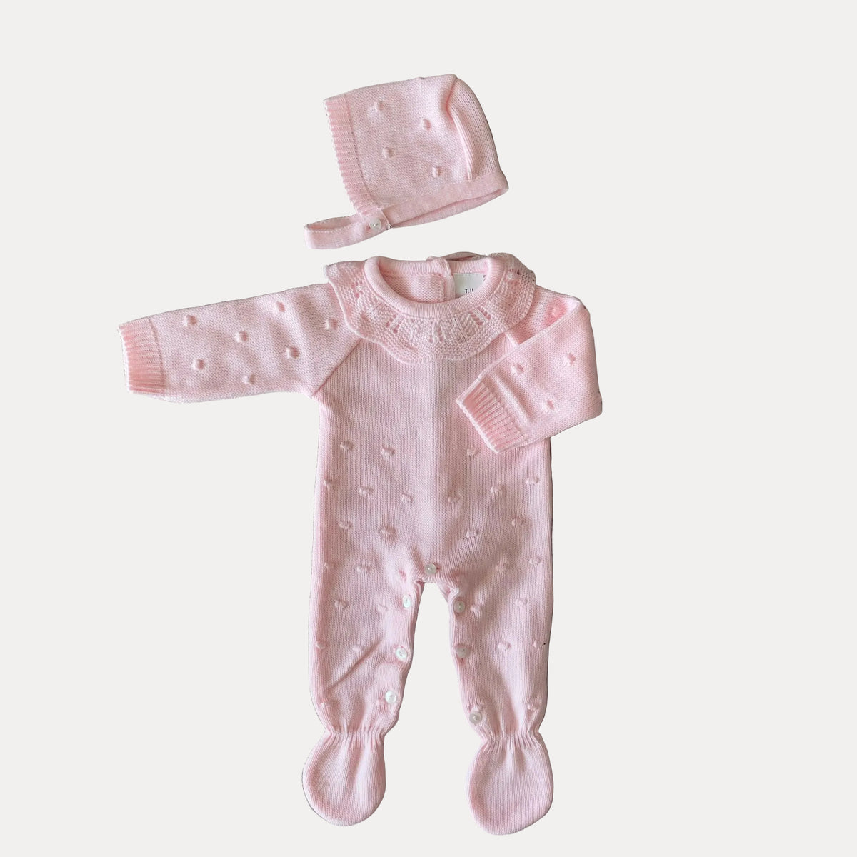 Conjunto bebé menina malha 2 peças