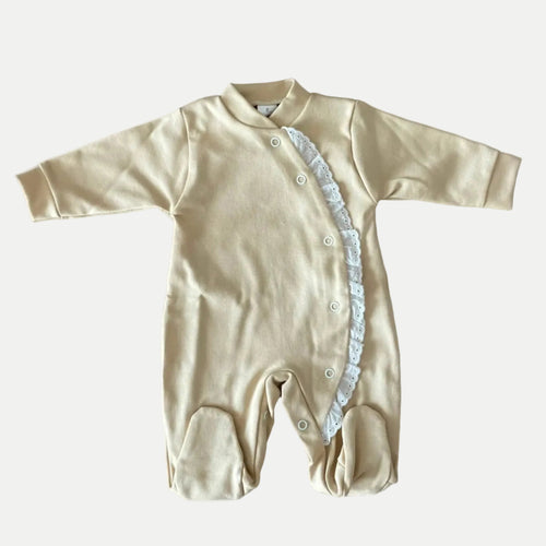 Babygrow de Algodão com Detalhe em Renda