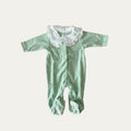 Babygrow de Veludo com Gola Folhada