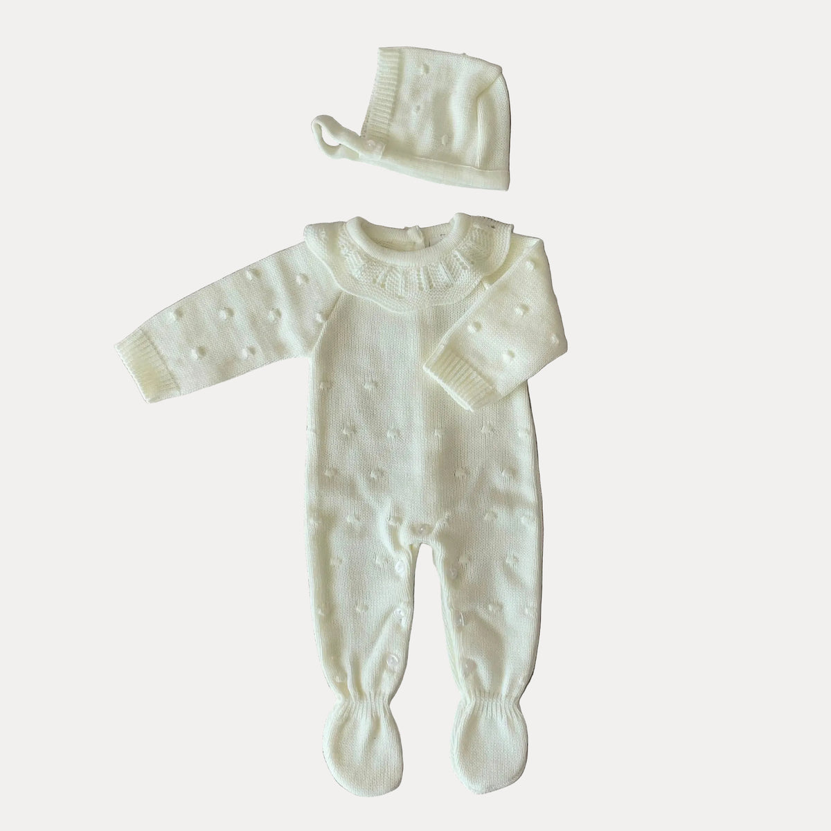 Conjunto bebé menina malha 2 peças